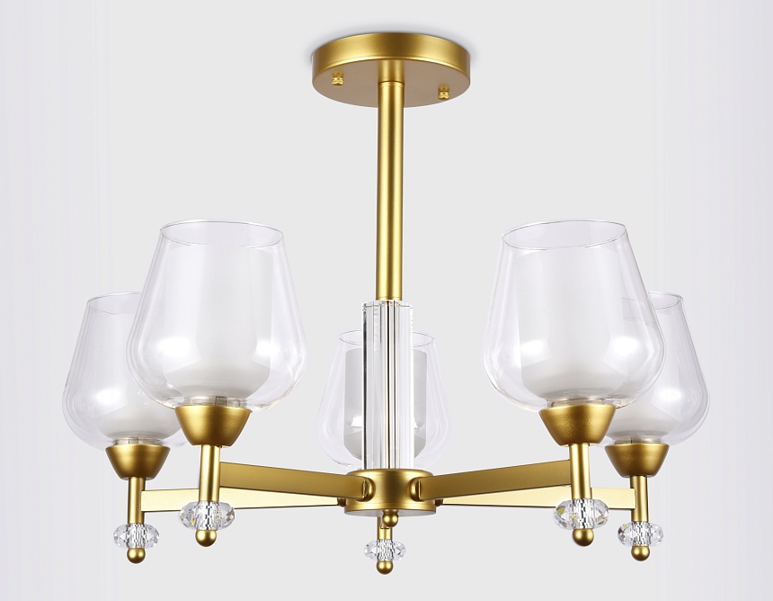 TR3154/5 GD/CL золото/прозрачный E27/5 max 40W D630*460